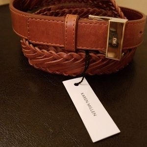 🆕️Karen Millen leather woven belt